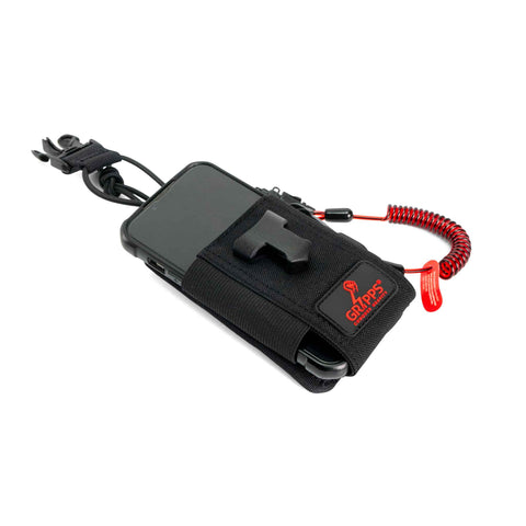 Adjustable Two-Way Radio Holster with Coil E-Tether & E-Catch - 0.5kg / 1.1lb