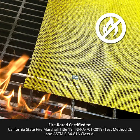 GrippGrid Yellow FR Grid Mesh Matting 90 ft x 5 ft