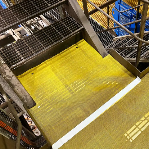 GrippGrid Yellow FR Grid Mesh Matting 90 ft x 5 ft