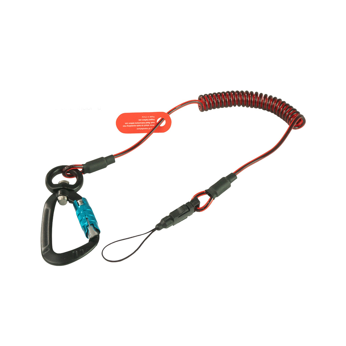 Coil E-Tether With Dual-Locking Carabiner - 0.5kg / 1.1lb (Each / 10 Pack)