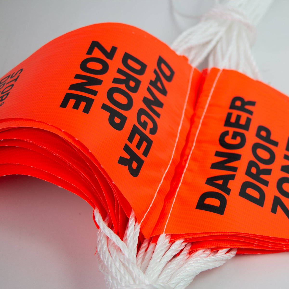 Banderines de seguridad en cuerda | Naranja