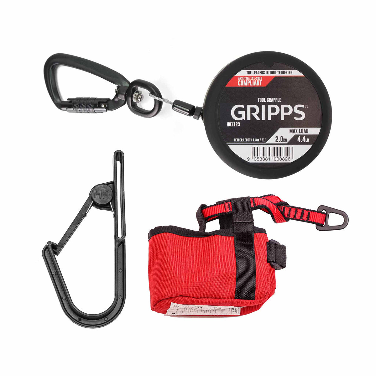 GRIPPS® Battery Catch Holster Belt Retractor Kit